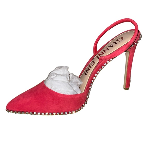 RED CHERRY GIANNI BINI HEELS 👠 - Picture 1 of 4